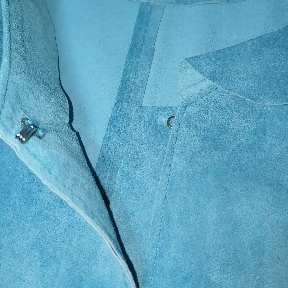 Bagatelle  shirt blue suede vintage - Picture 4 of 9